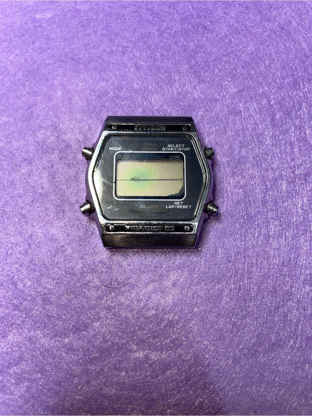 Ulta Rare Vintage Citizen Seven ST- 3358 Watch Chronograph Digital For Parts